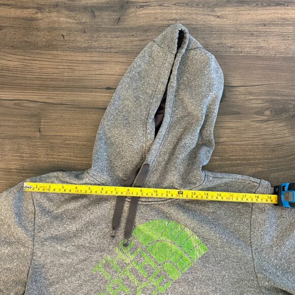 The North Face Men's Pullover Hoodie L Heather Gray Green Logo Hiking Outdoor - Picture 4 of 11